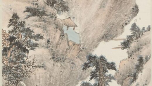 萧俊贤 春岩叠翠图轴.jpg