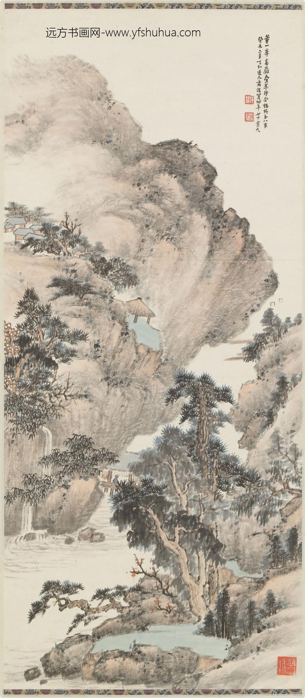 萧俊贤_春岩叠翠图轴