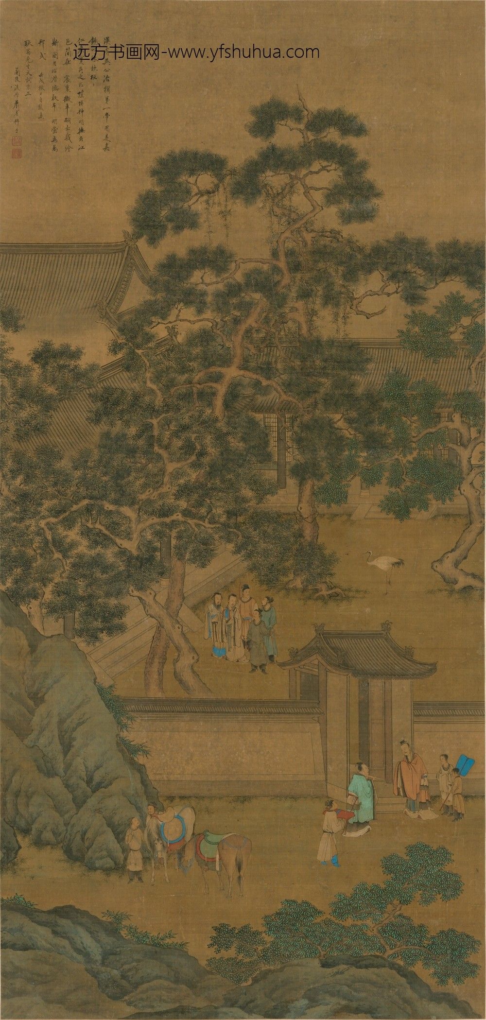 萧晨_汉吴公故事图轴