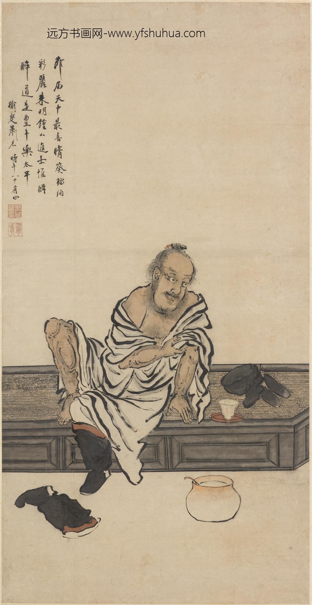 萧晨_醉钟馗图轴