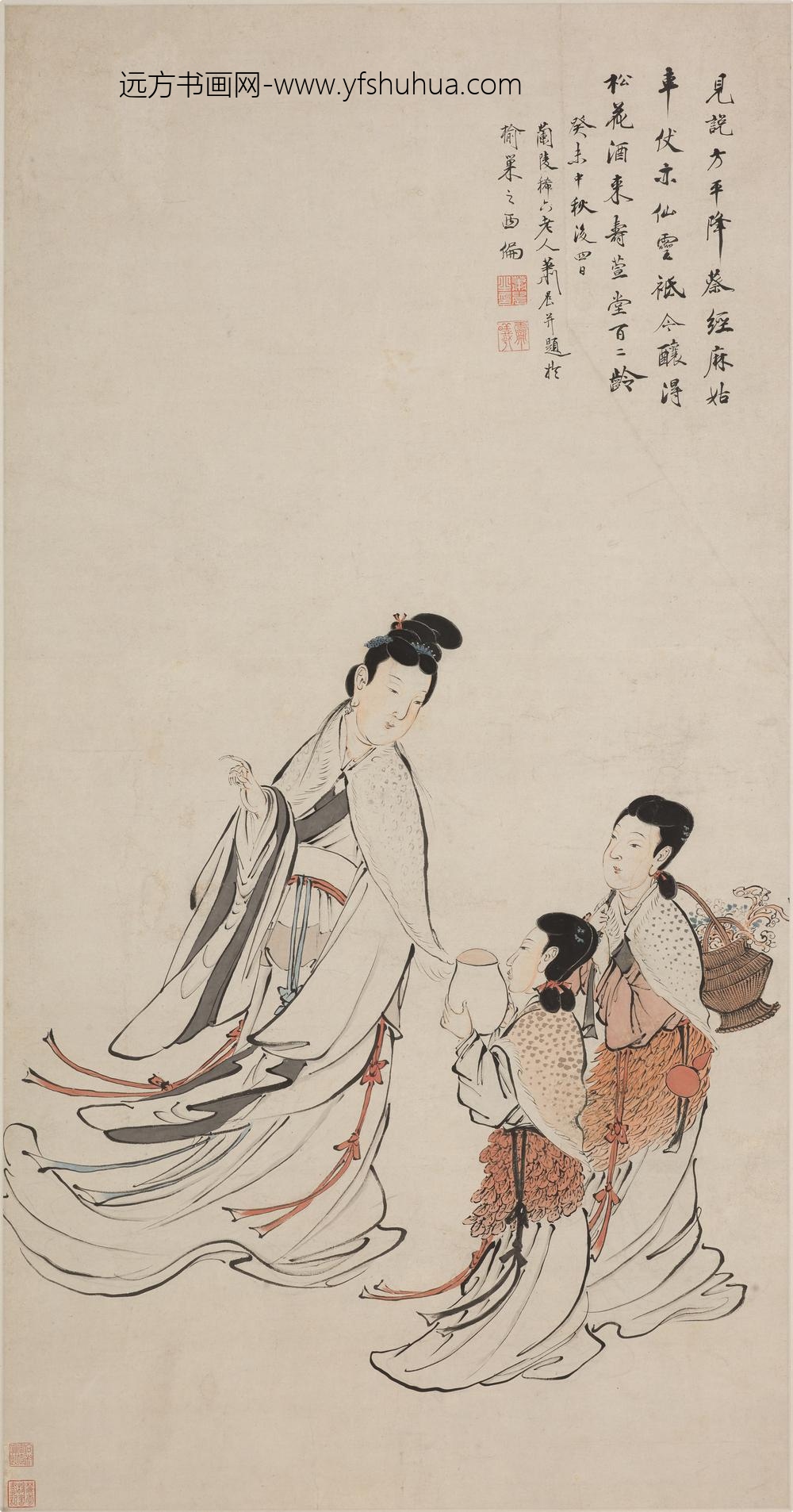 萧晨_麻姑献寿图轴