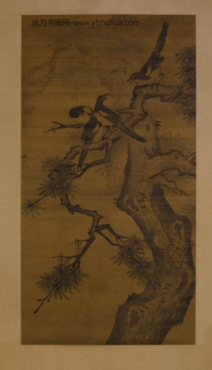 萧海山 苍松四喜图轴.jpg