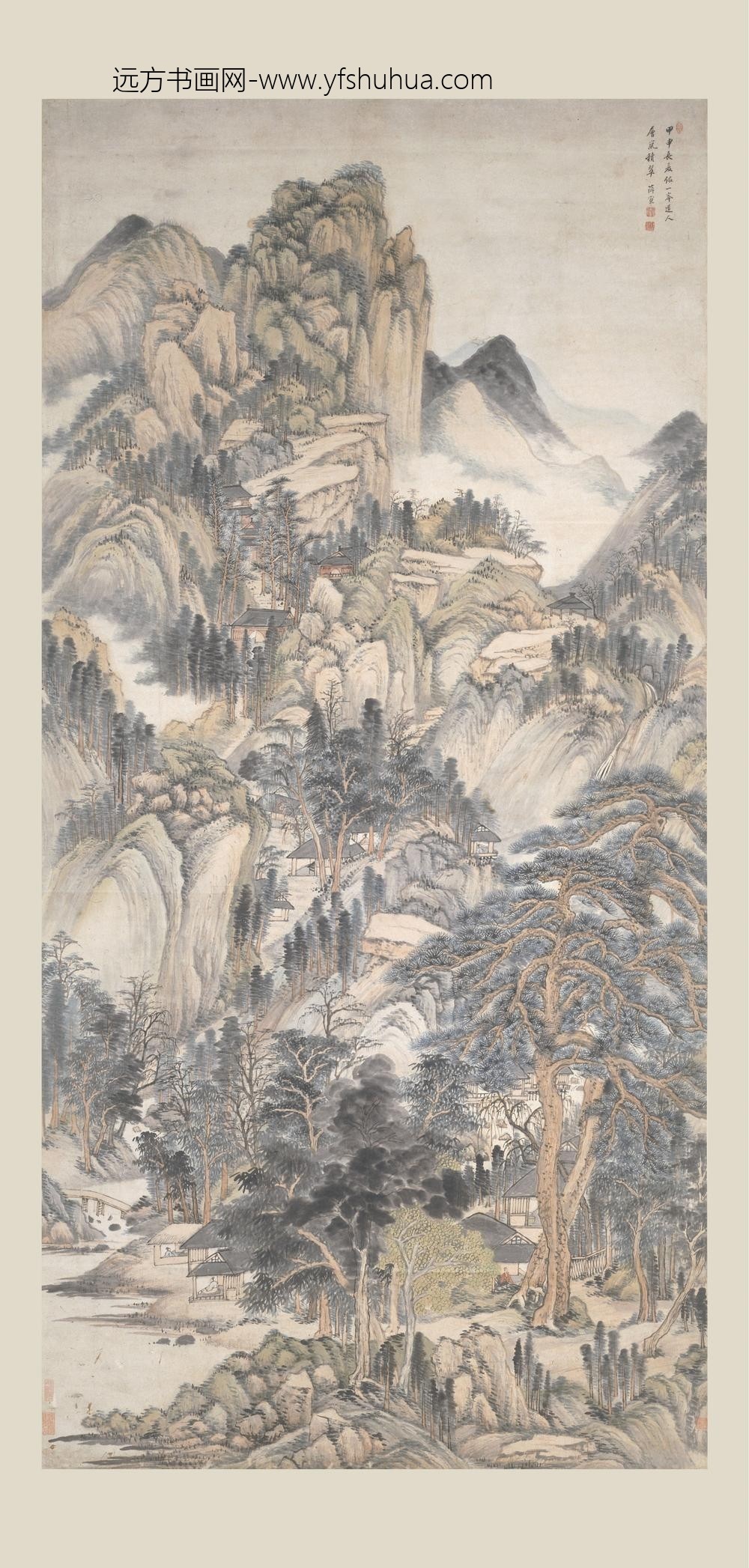 薛宣_层岚积翠图轴