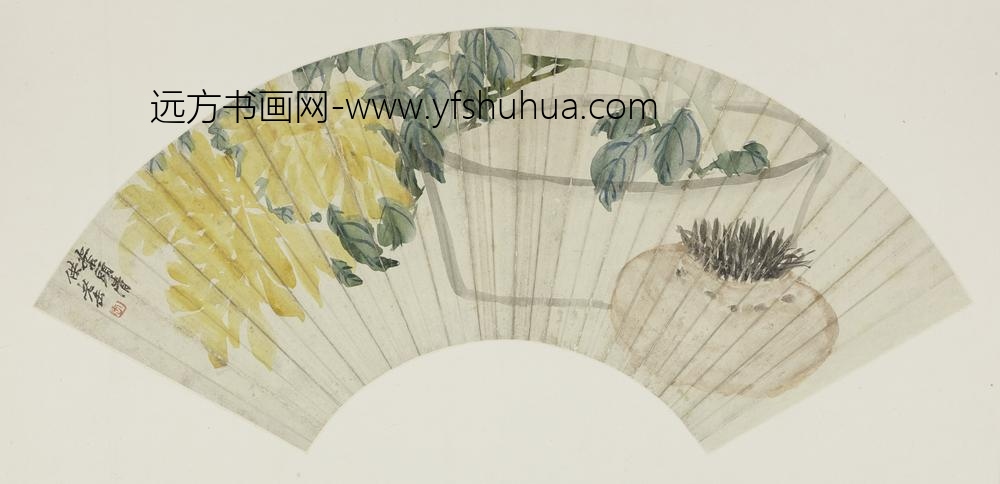 虚谷_吴昌硕画扇集册