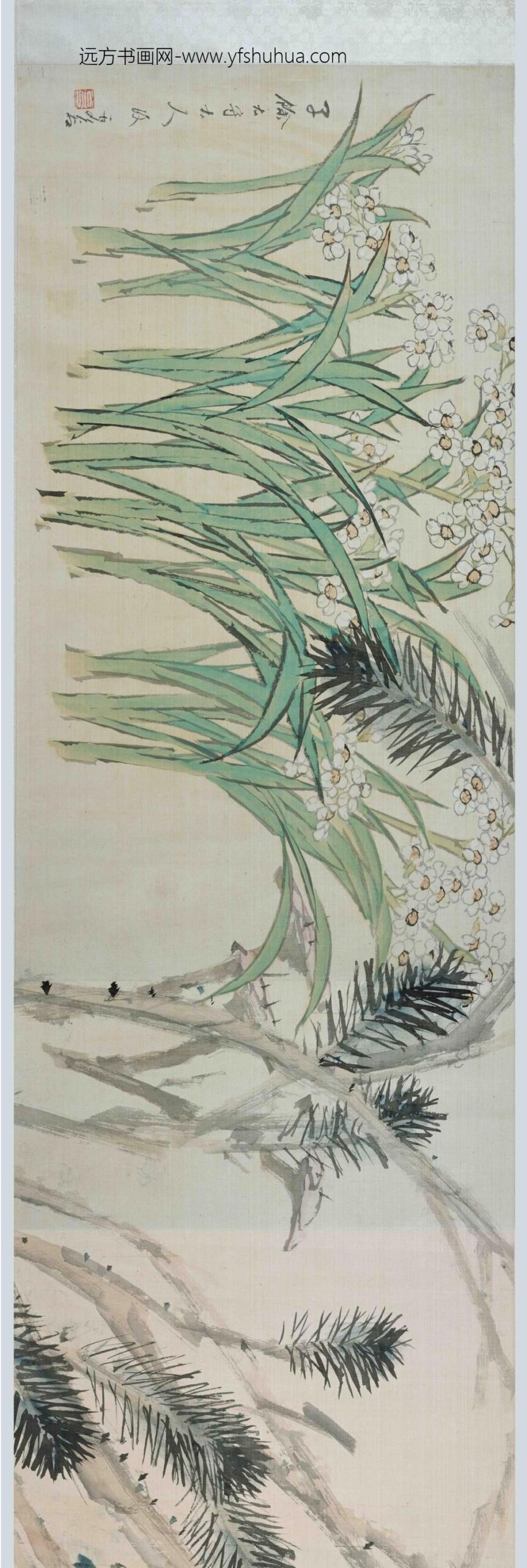 虚谷_花卉图卷_