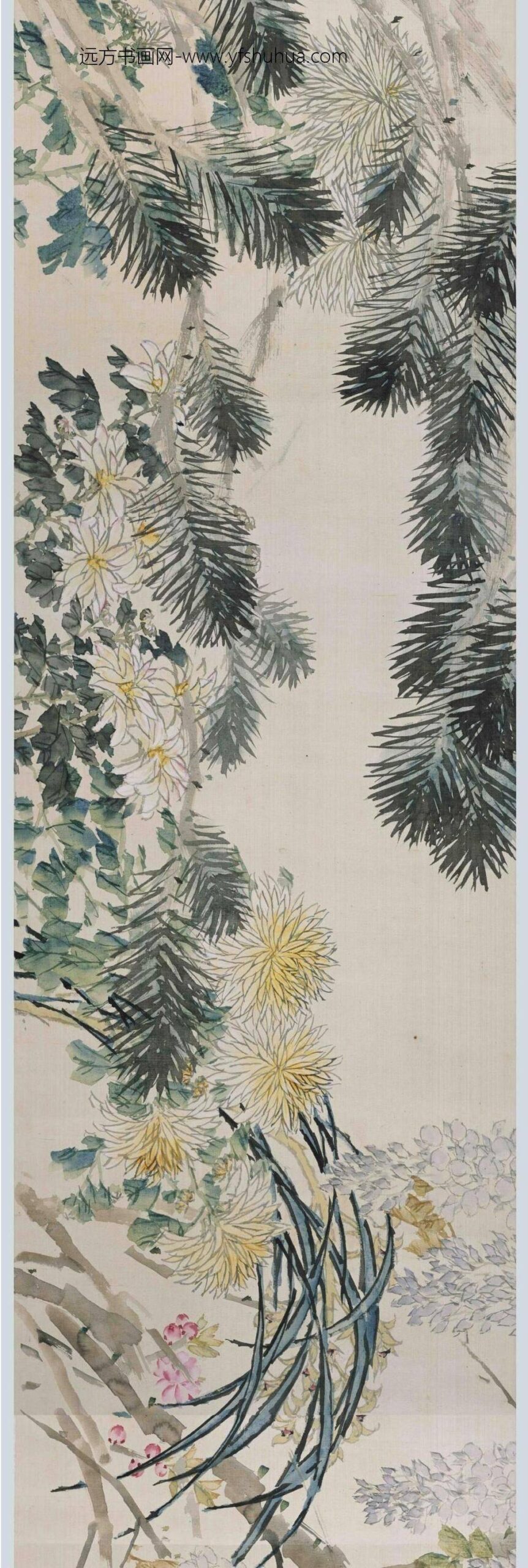 虚谷_花卉图卷_