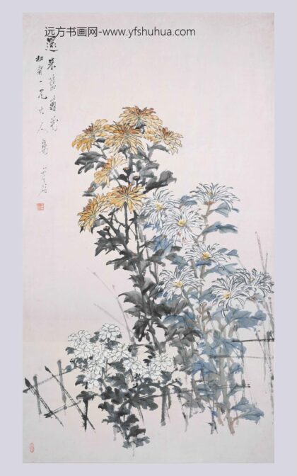 虚谷 菊花图轴.jpg