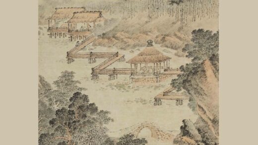 袁尚统 荷静纳凉图轴.jpg