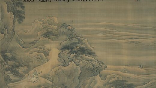 袁江 关山夜月图轴.jpg