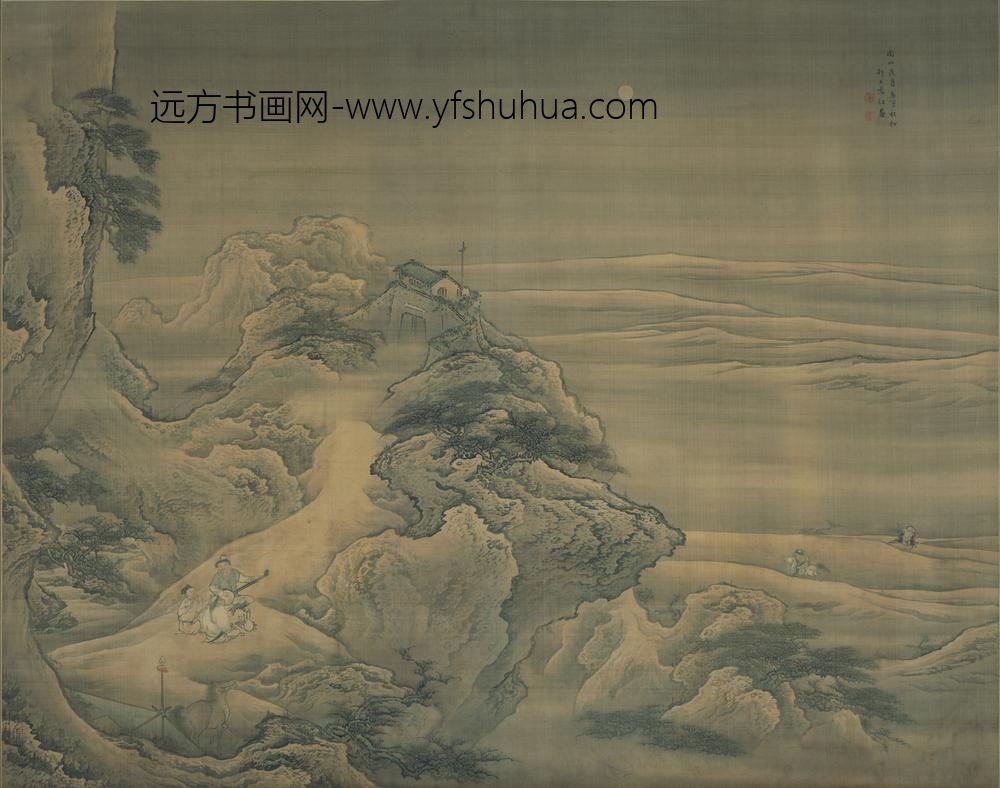 袁江_关山夜月图轴