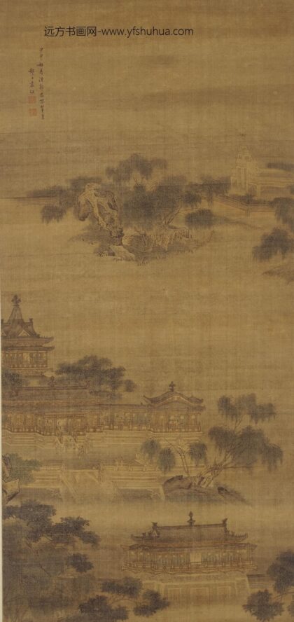 袁江 水殿春深图轴.jpg