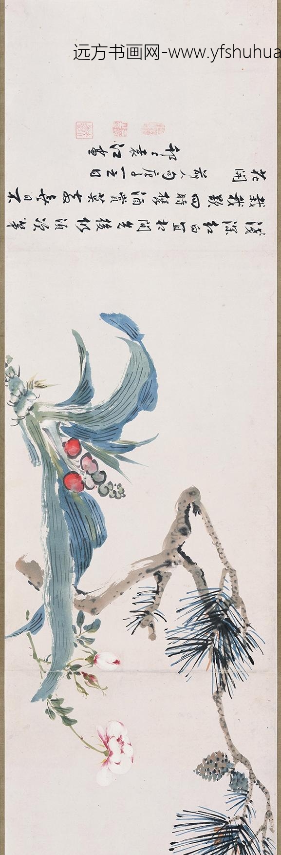 袁江_花卉图卷_