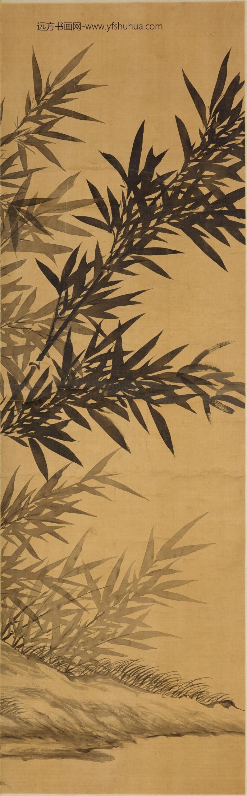 诸升（诸昇）_竹石通景屏