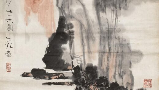 谢之光 崇冈小艇图轴.jpg