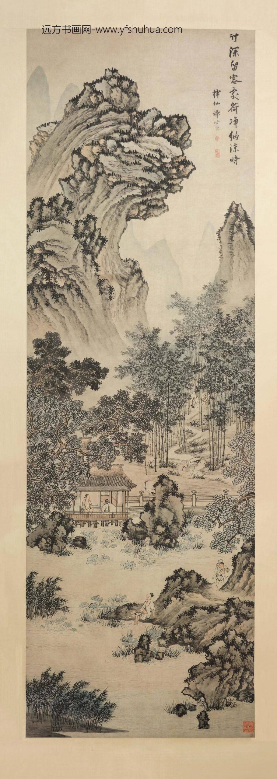 谢时臣_杜甫诗意图轴
