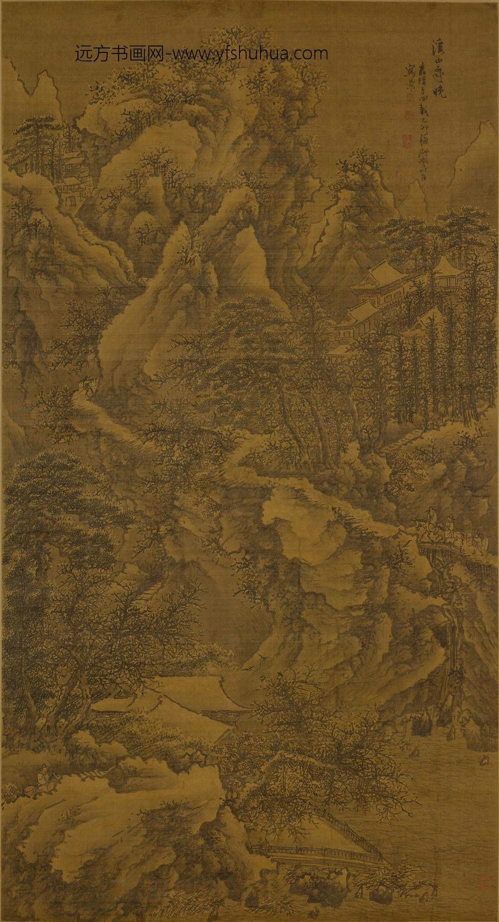 谢时臣_溪山岁晚图轴