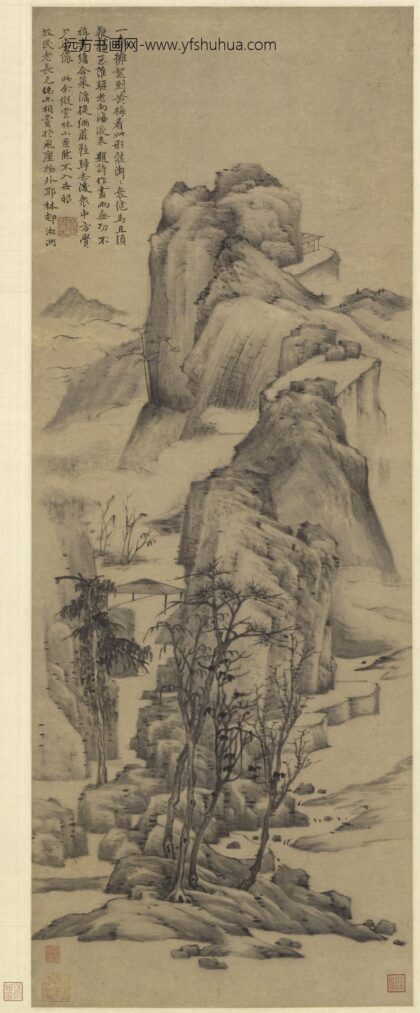 谢淞洲（谢凇洲） 拟云林小景图轴.jpg