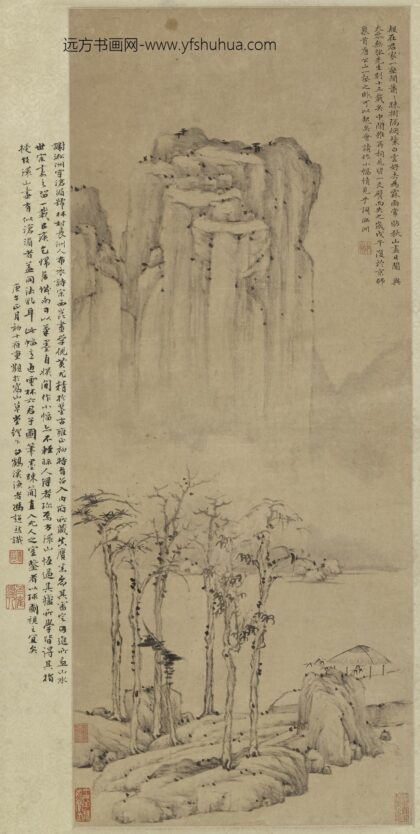 谢淞洲（谢凇洲） 秋山疏树图轴.jpg