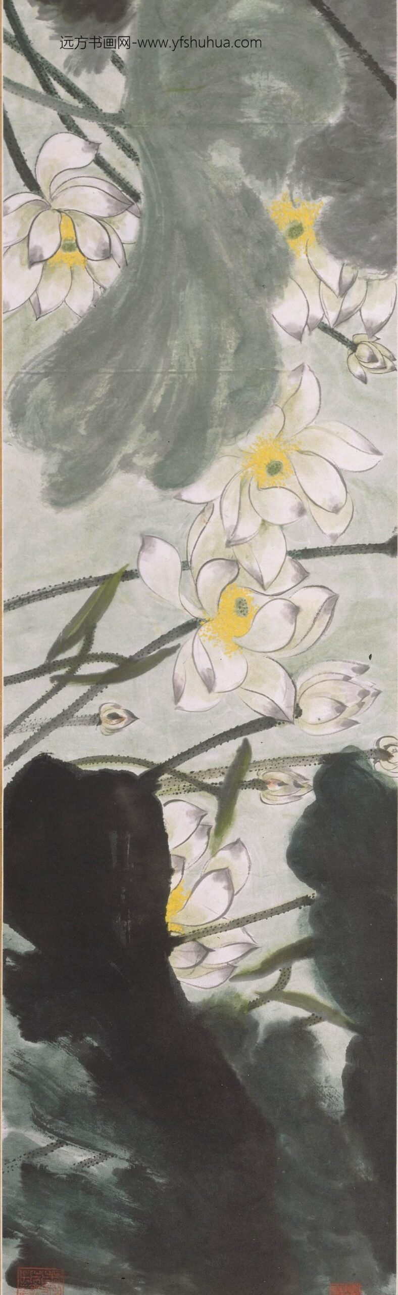 谢稚柳_荷花图卷_