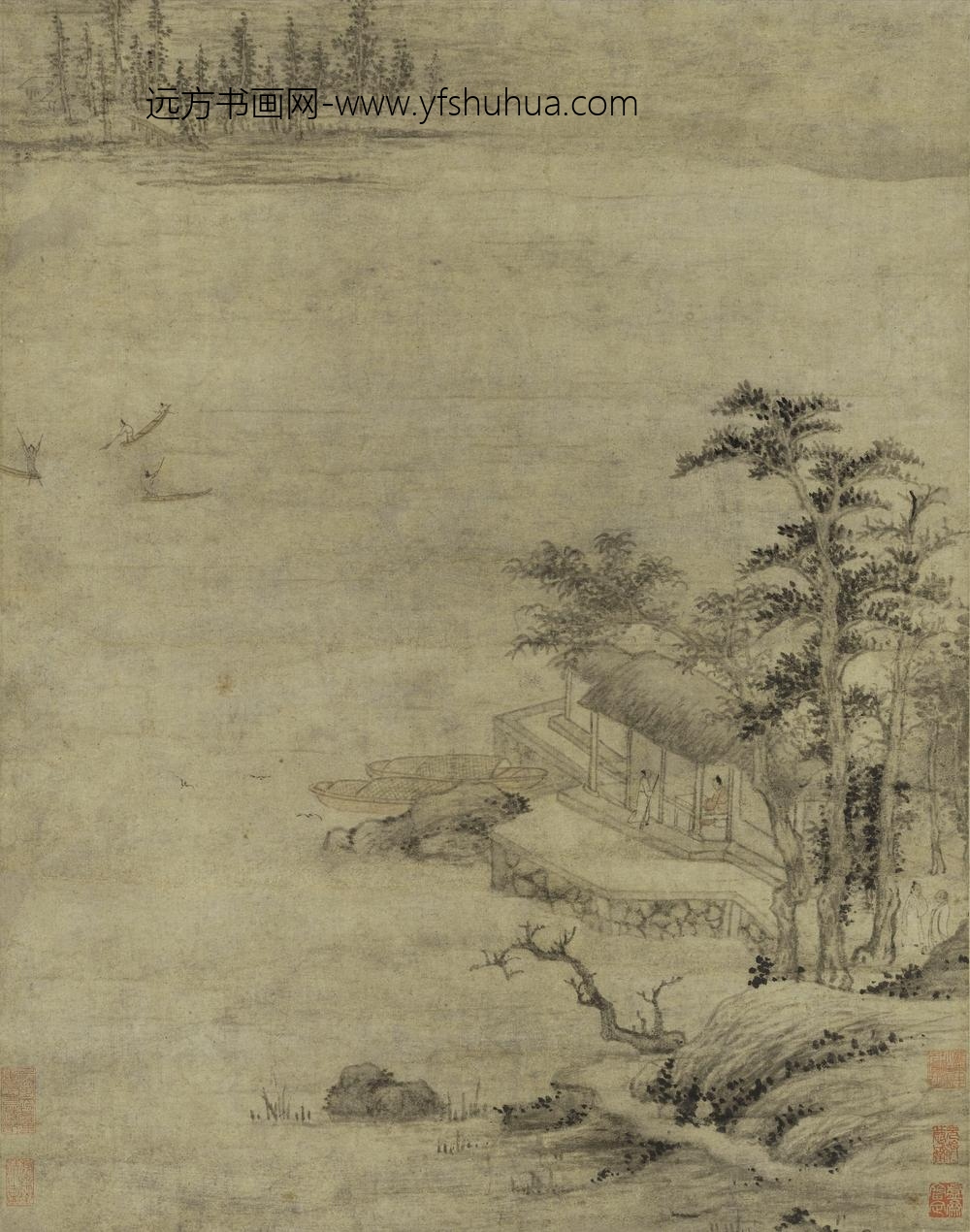 赵原_合谿草堂图轴
