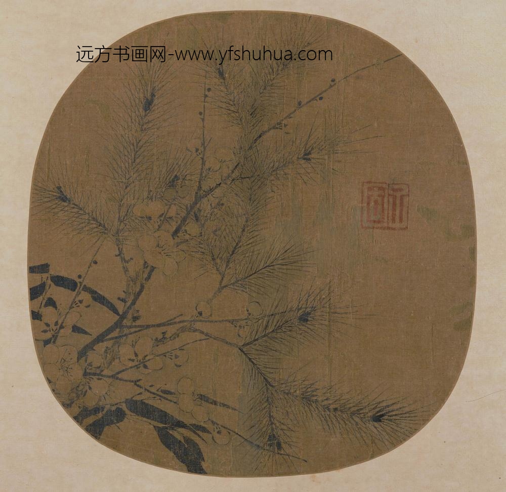 赵孟坚_岁寒三友图纨扇