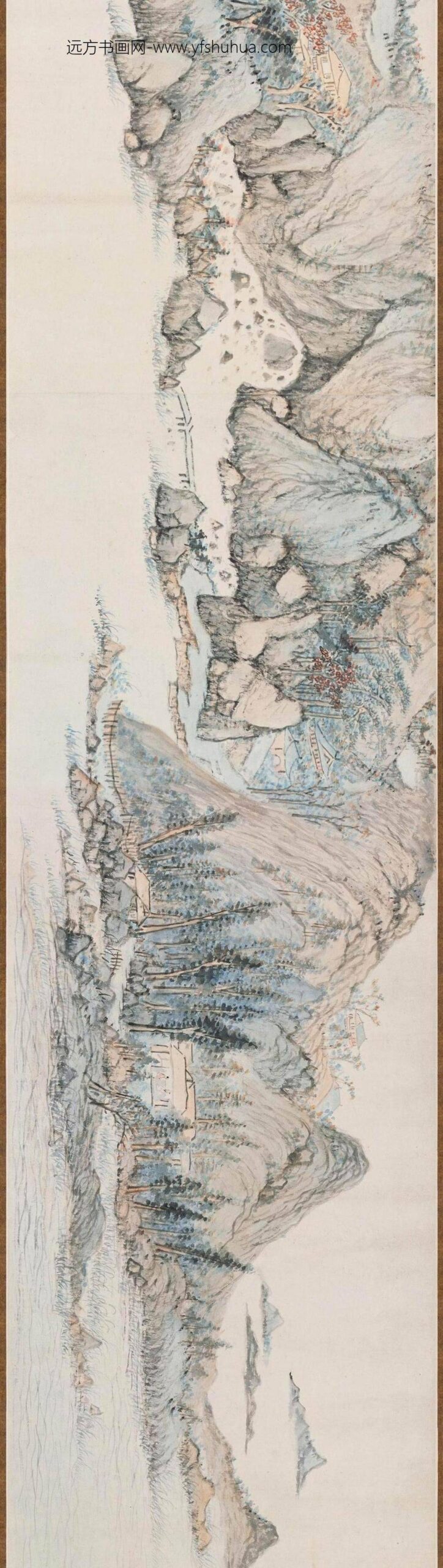 赵左_仿大痴秋山无尽图卷_