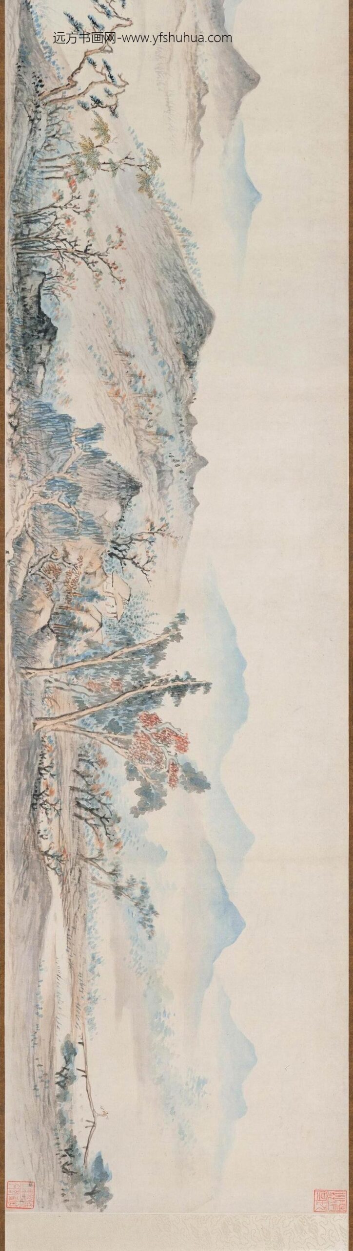 赵左_仿大痴秋山无尽图卷_