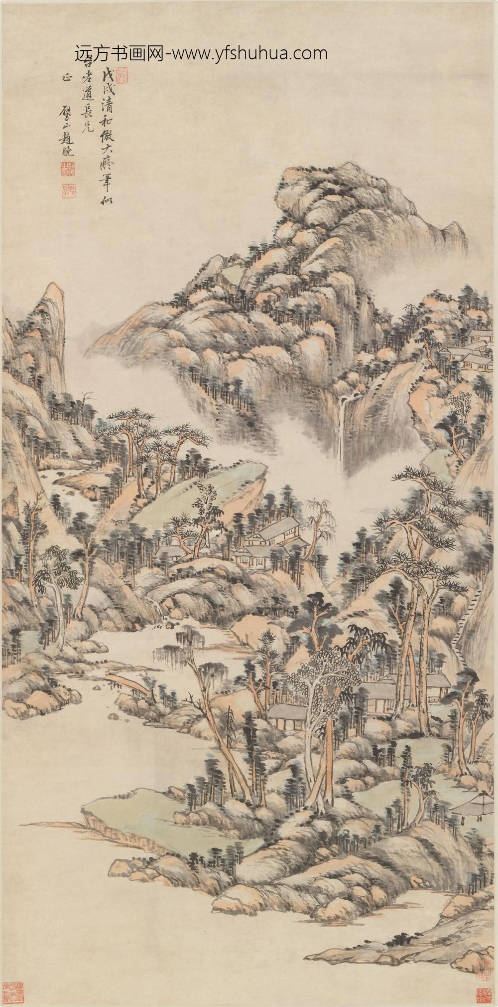 赵晓_仿大痴山水轴