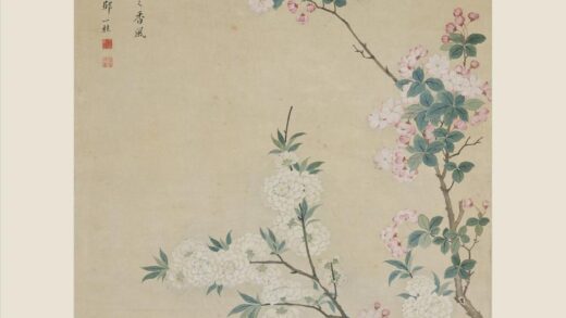 邹一桂 碧桃海棠图轴.jpg