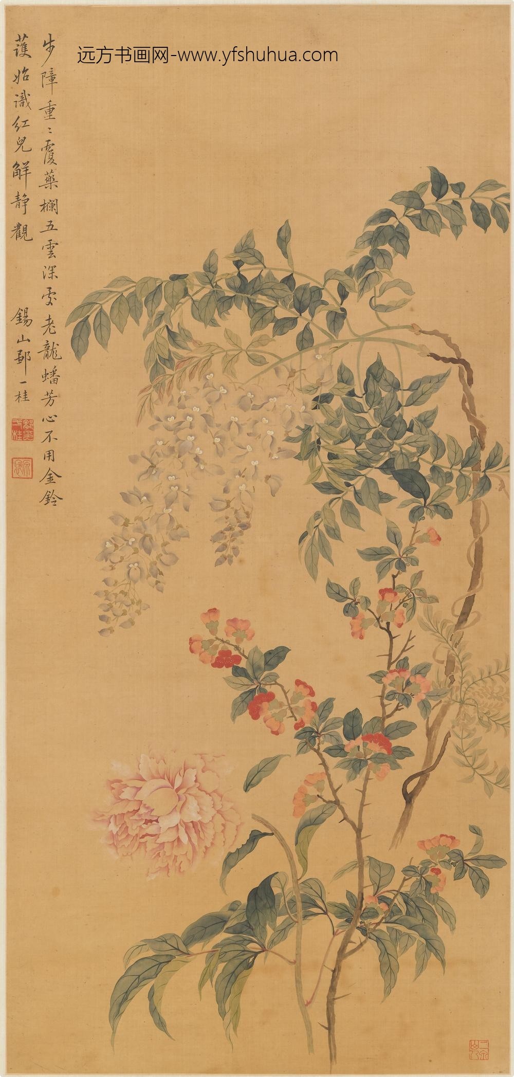 邹一桂_花卉图轴