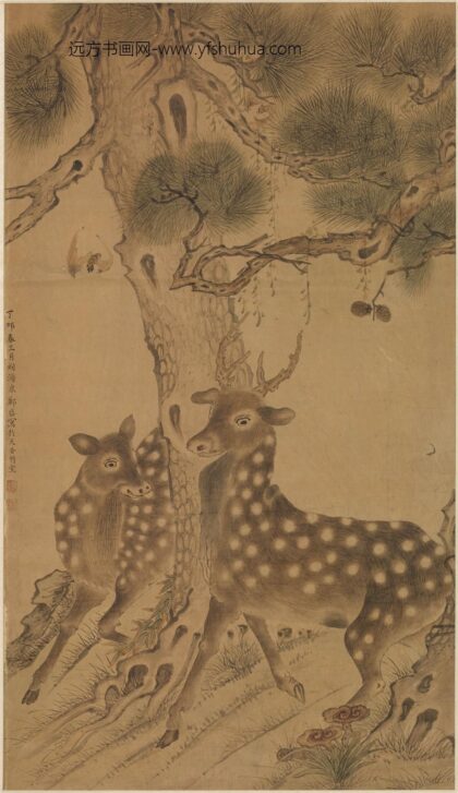 郑岱 福禄图轴.jpg