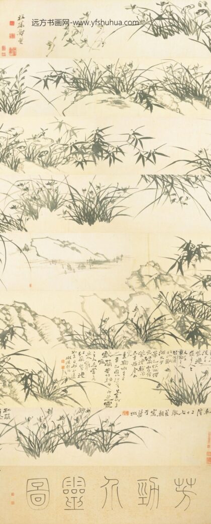 郑板桥（郑燮） 兰花竹石图卷.jpg