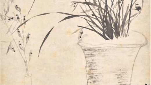 郑板桥（郑燮） 盆兰图轴.jpg