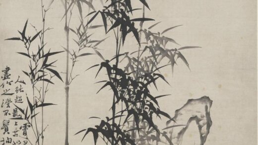 郑板桥（郑燮） 赠杏花楼主竹石图轴.jpg