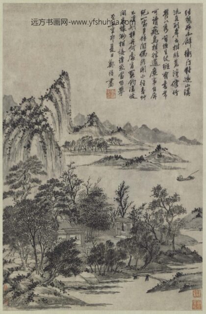 郑禧 沧波罢钓图轴.jpg