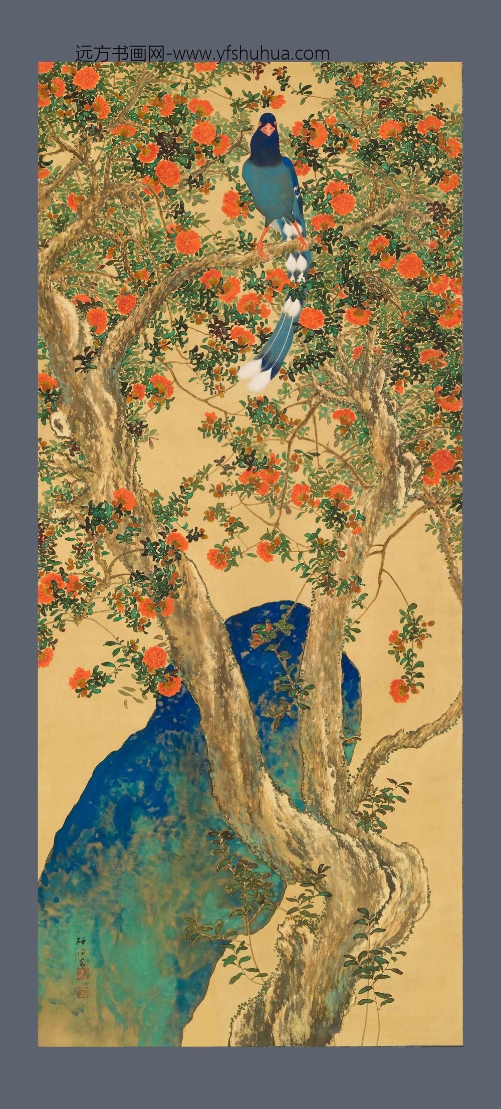 野口研田_花鸟图轴