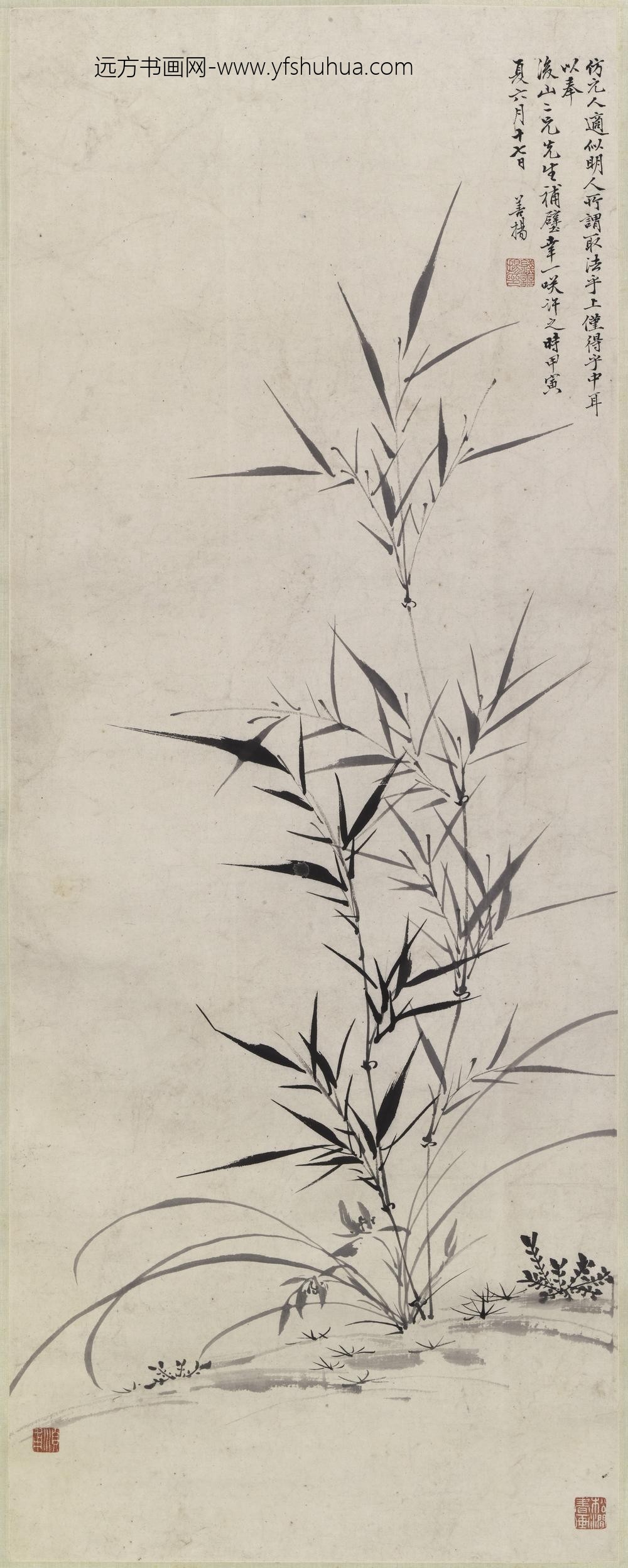 钱善扬_兰竹图轴