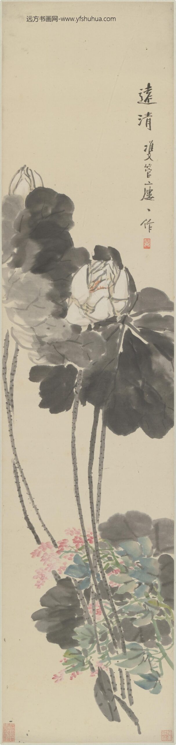 钱慧安_荷花图轴