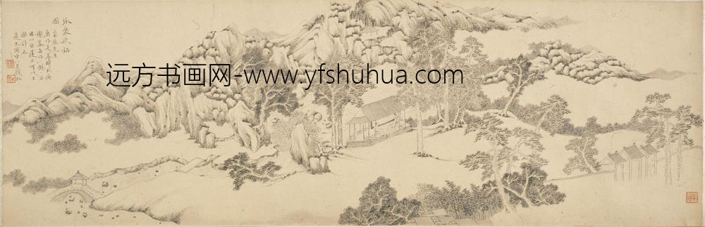 钱杜_冷泉秋话图卷