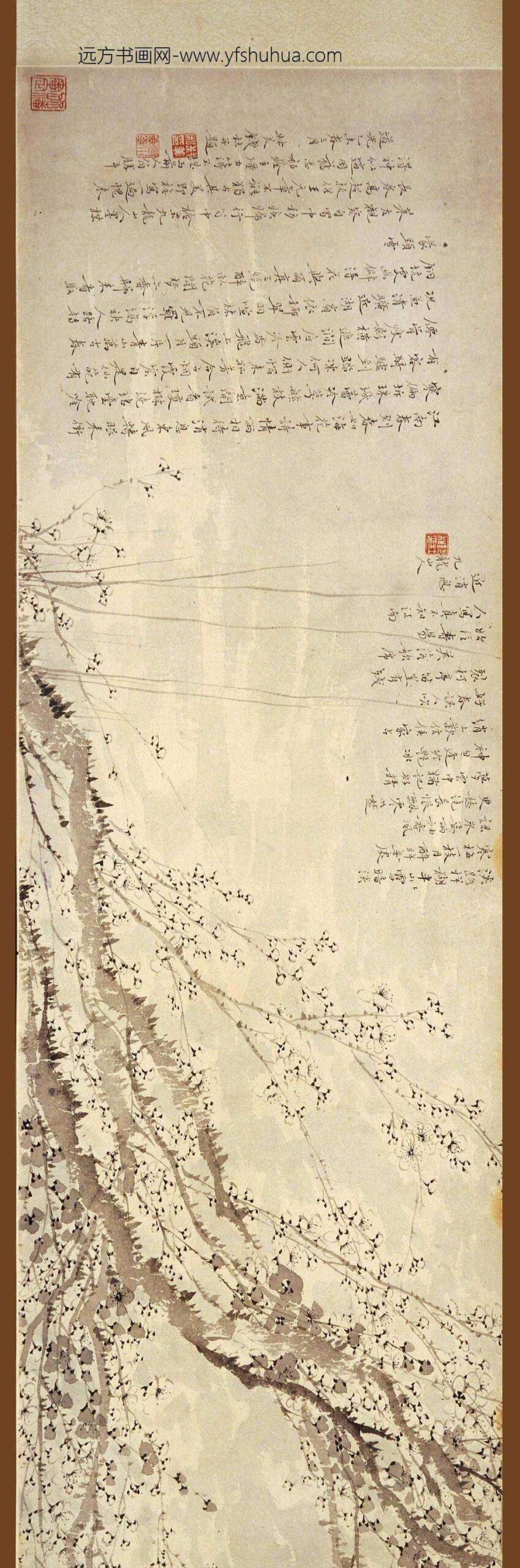 钱杜_梅花图卷_