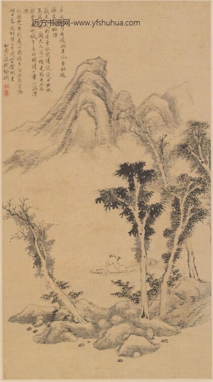 钱杜 澄湖碧树图轴.jpg