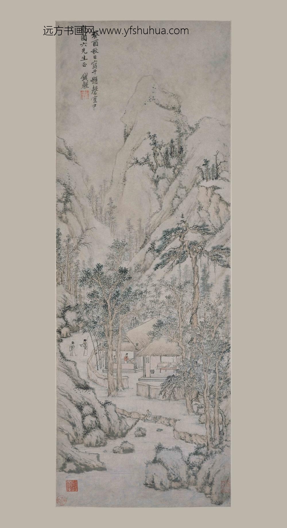 钱穀（谷）_山居图轴