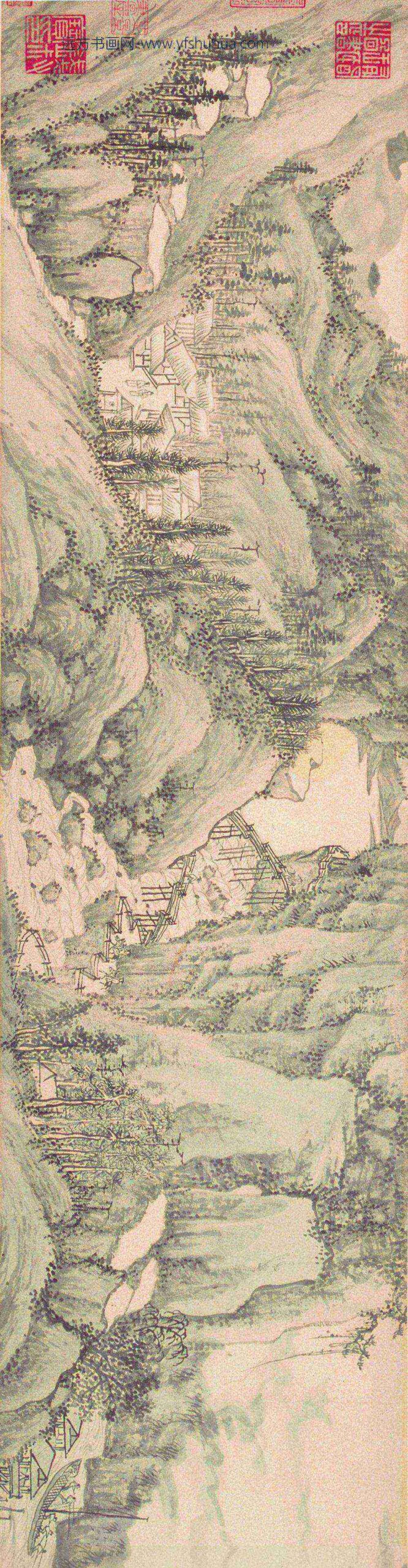 钱穀（谷）_溪山深秀图卷_