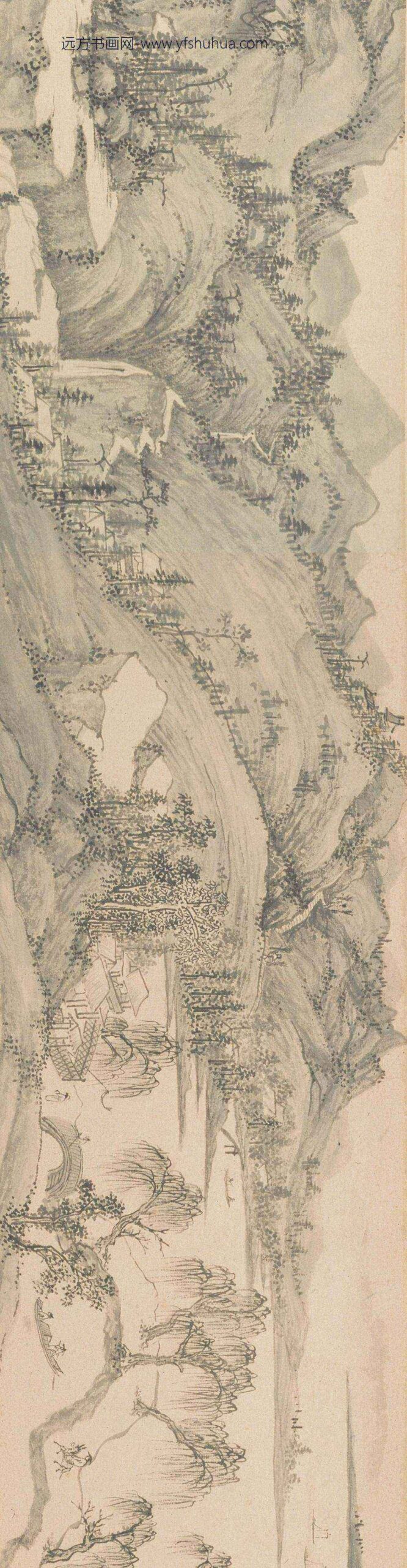 钱穀（谷）_溪山深秀图卷_