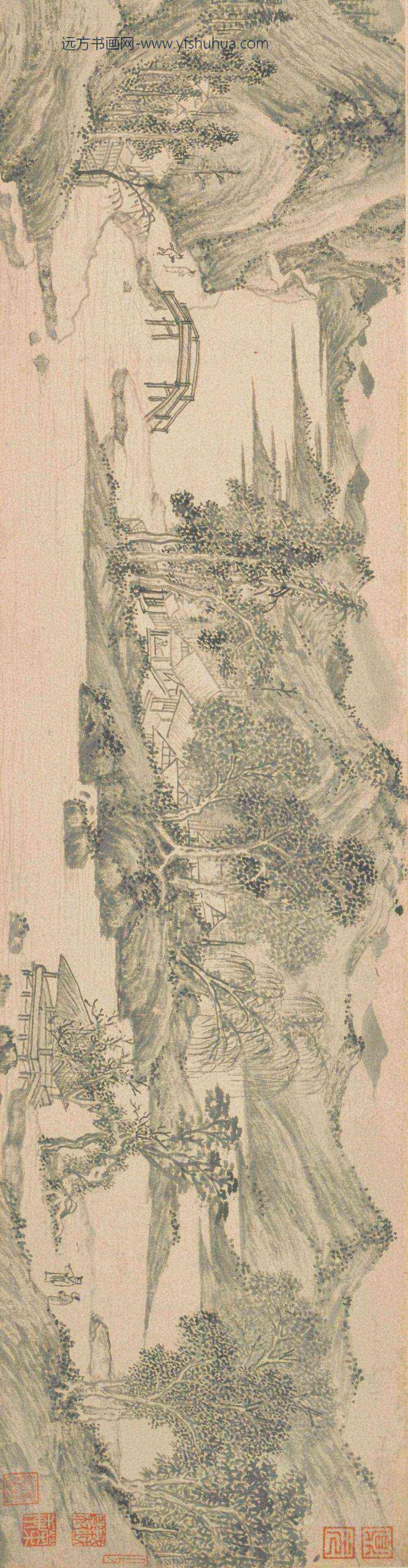 钱穀（谷）_溪山深秀图卷_