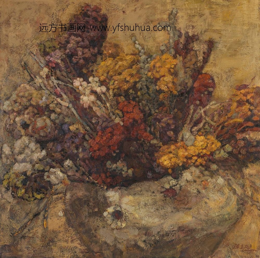 陈逸飞_静物-花卉-