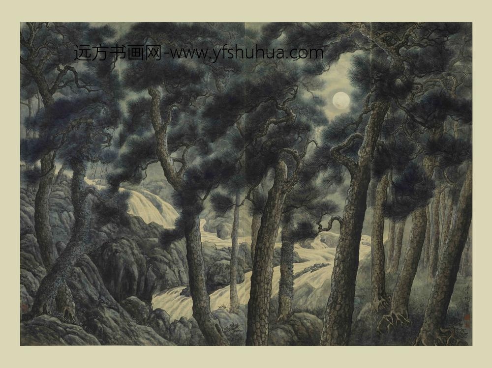 陶冷月_芭蕉竹石轴-