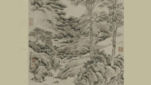 项元汴 双树图轴.jpg