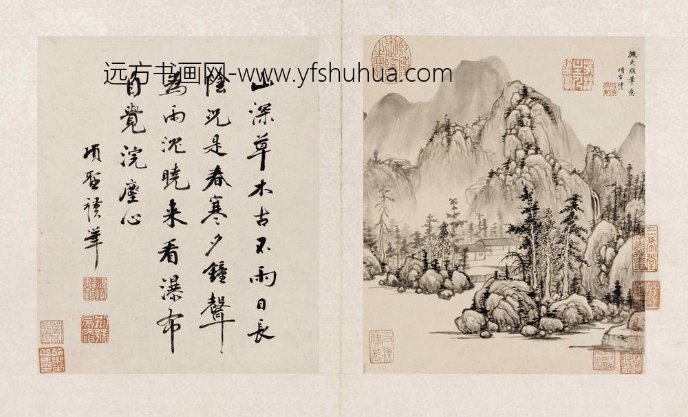 项圣谟_山水花鸟册（十二开）_