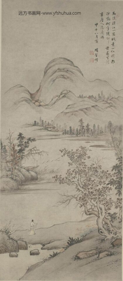 项圣谟 青山红树图轴.jpg